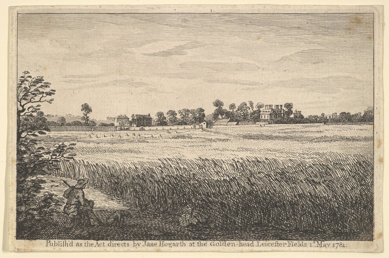 Utsikt over Ranbys House, 1. mai 1781. av William Hogarth