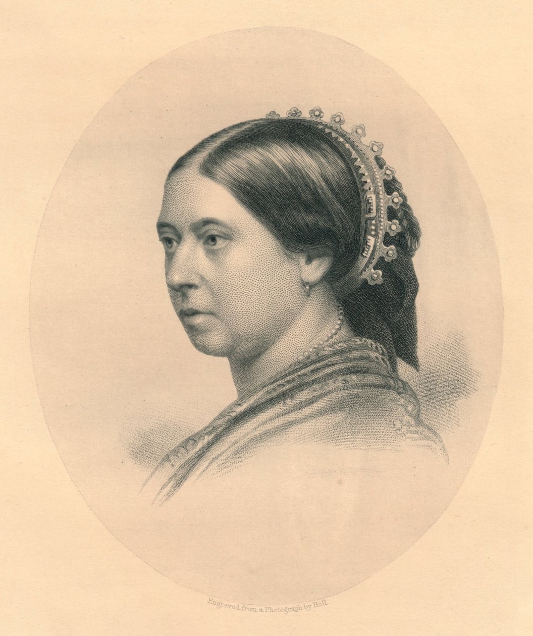 Hennes Majestet Dronningen, c1860-årene. av William Holl