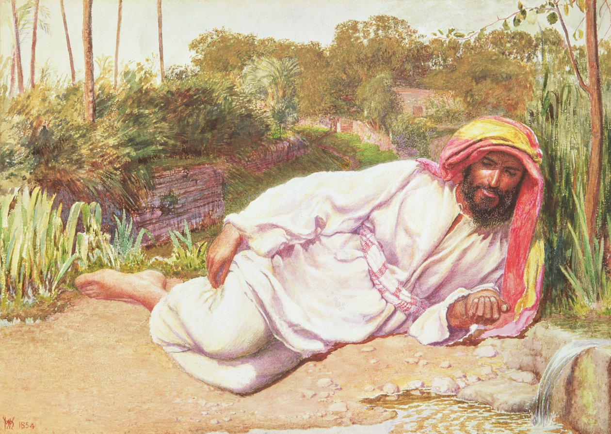 Arabisk hvile ved en bekk, 1854 av William Holman Hunt