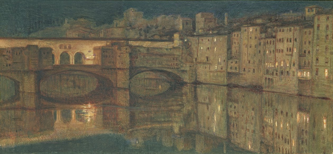 Ponte Vecchio, Firenze av William Holman Hunt