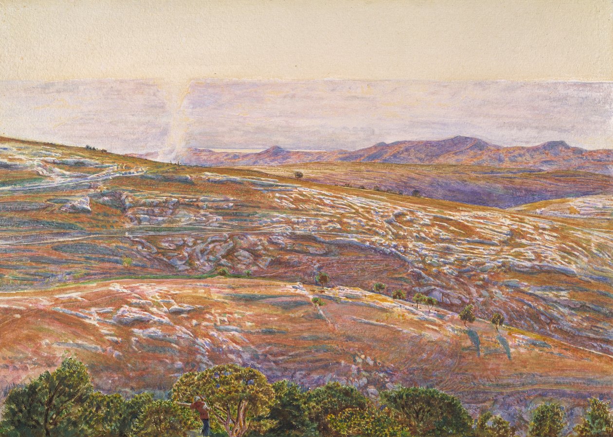 Dødehavet fra Siloam, 1861 av William Holman Hunt