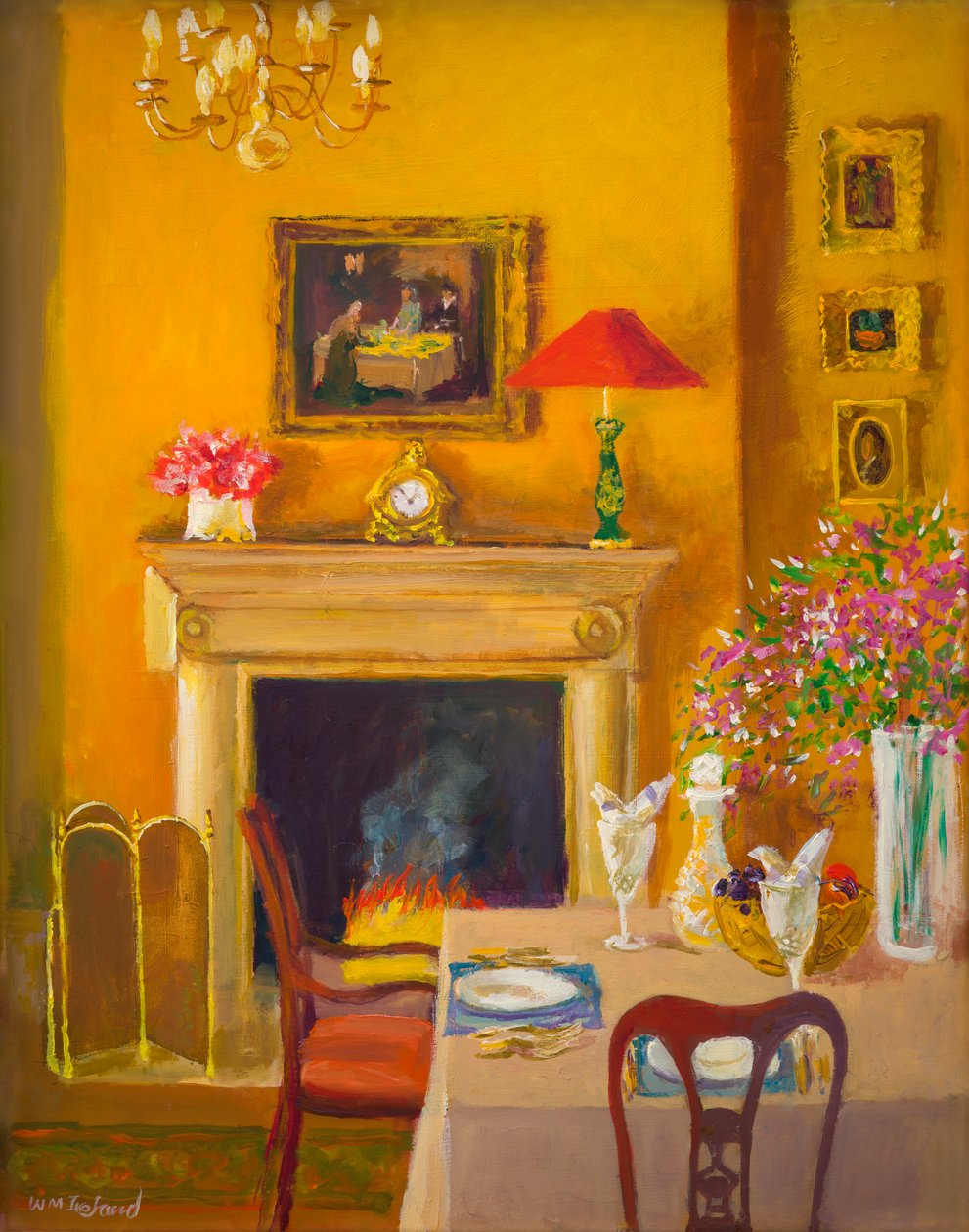 Forgylt (olje om bord) av William Ireland
