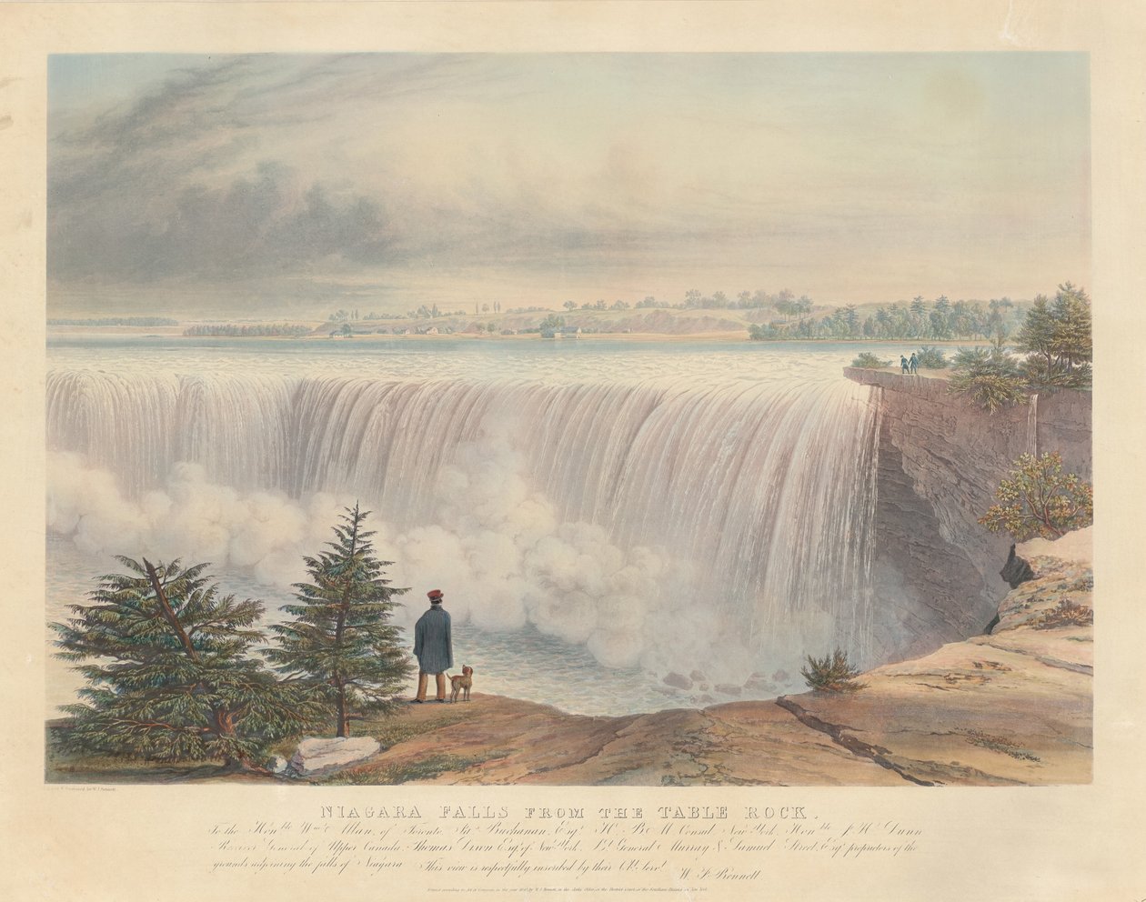 Niagara Falls fra Table Rock av William James Bennett