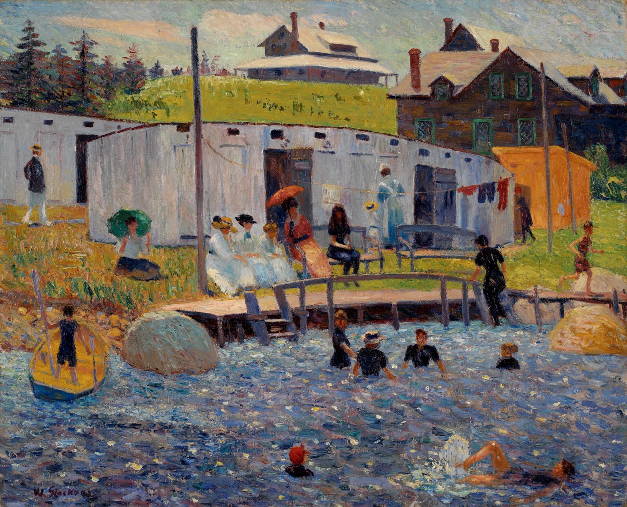 The Bathing Hour, Chester, Nova Scotia av William James Glackens