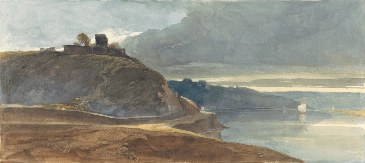 Et slott over en elvemunning av William James Muller