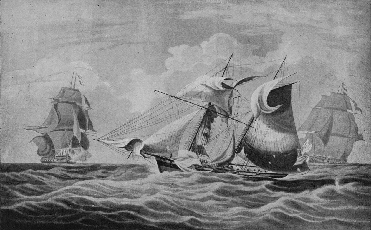 Fange et væpnet handelsskip, c1813 av William John Huggins