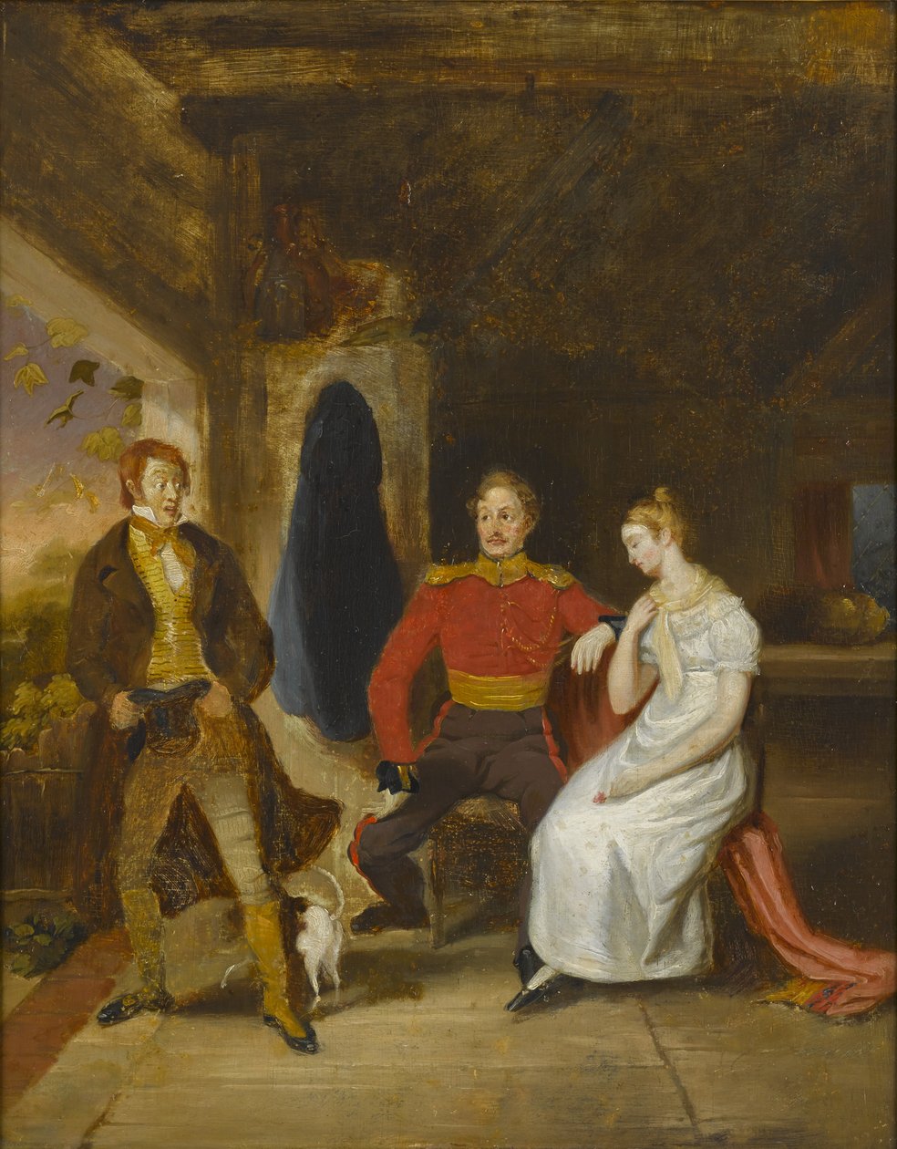 The Surprise (olje på panel) av William Kidd