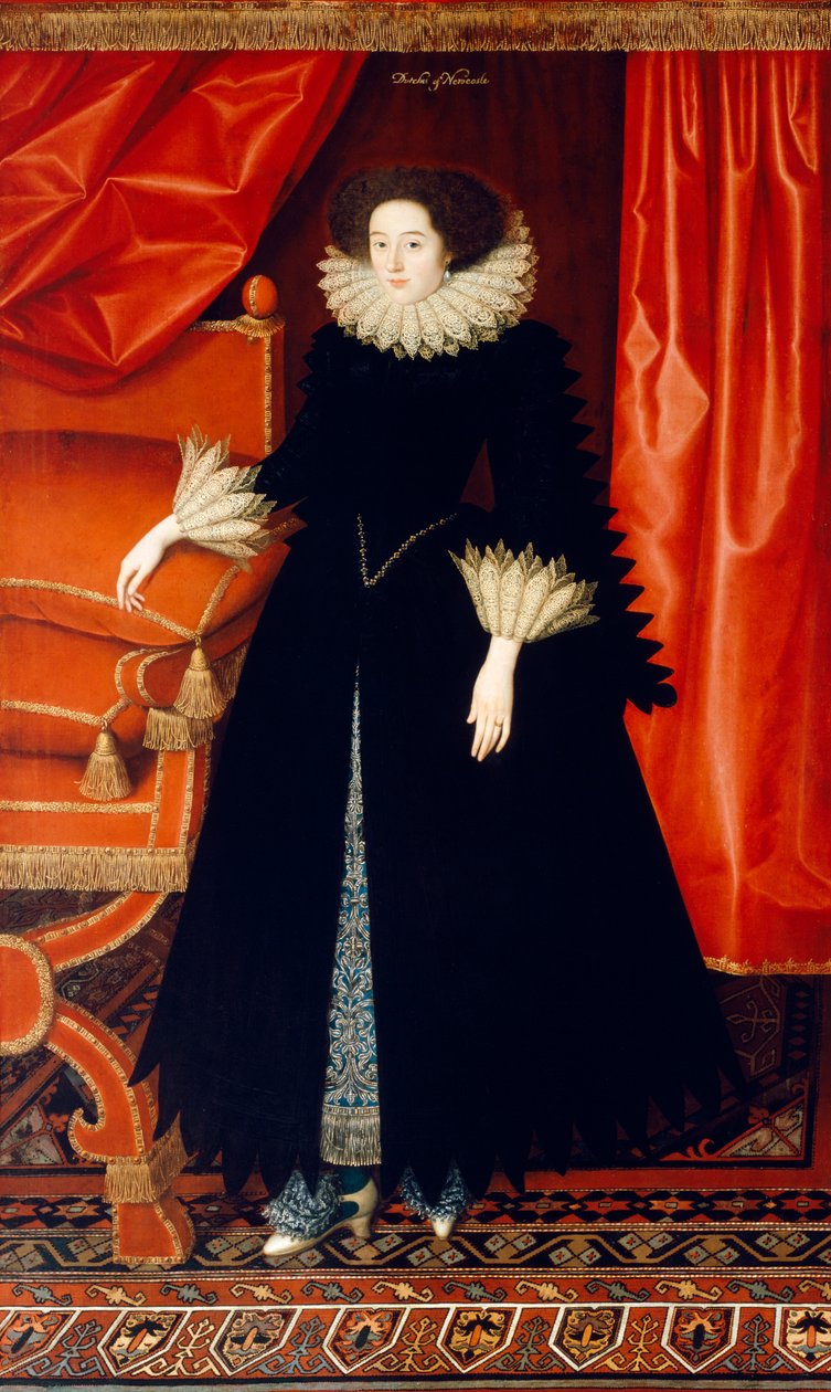 Elizabeth Bassett, grevinne av Newcastle, c1615 av William Larkin