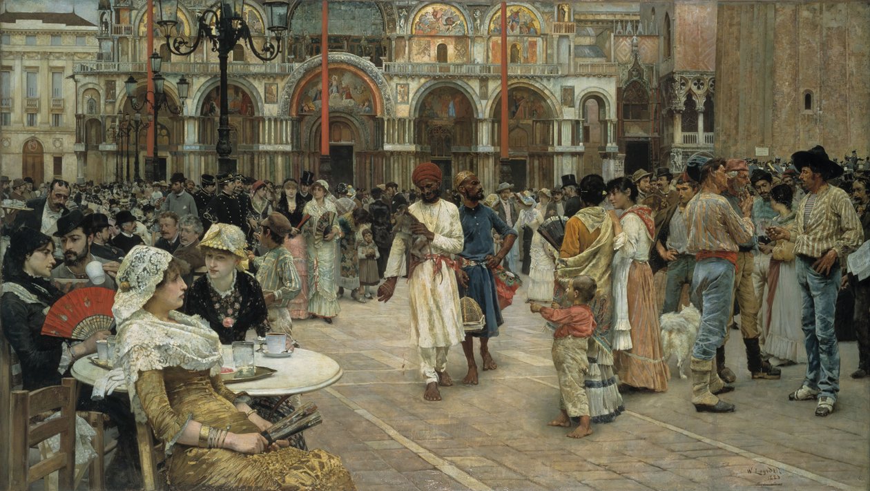Markusplassen, Venezia, 1883. av William Logsdail