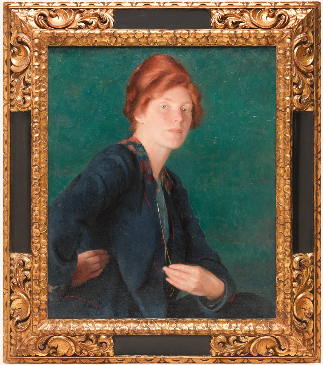 En kvinne med rødt hår av William McGregor Paxton