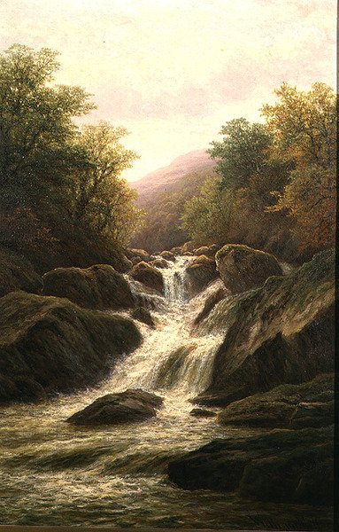 On the Lledr (olje på lerret) av William Mellor