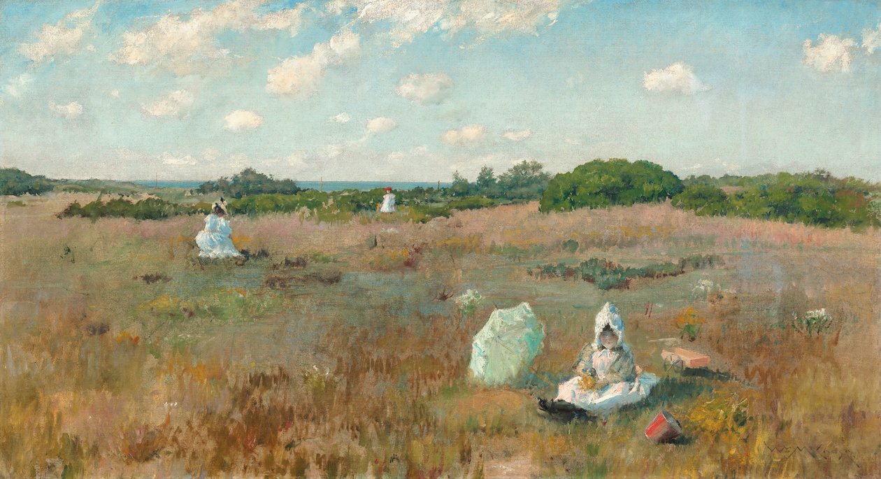 Innsamling av høstblomster av William Merritt Chase