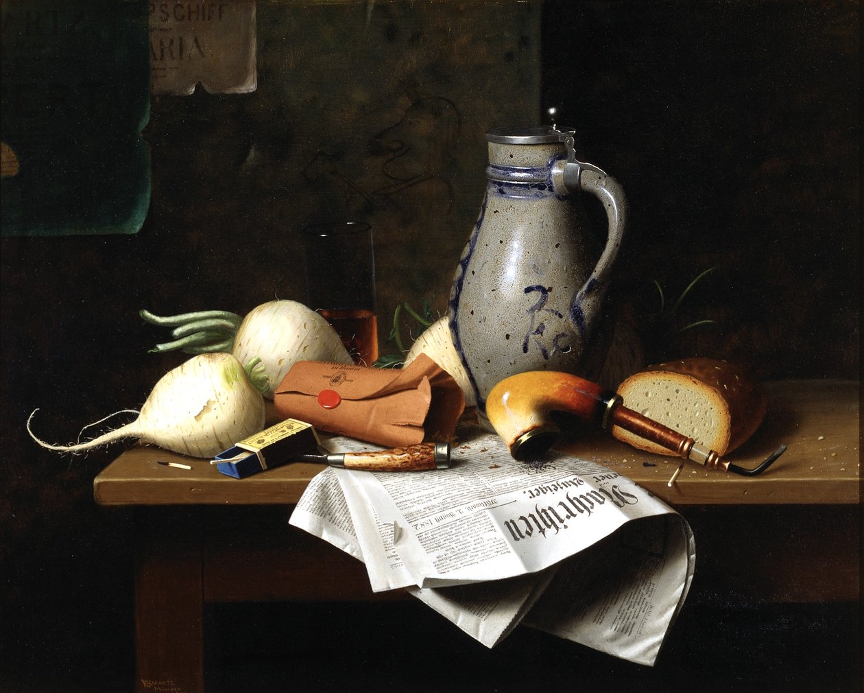 München stilleben av William Michael Harnett