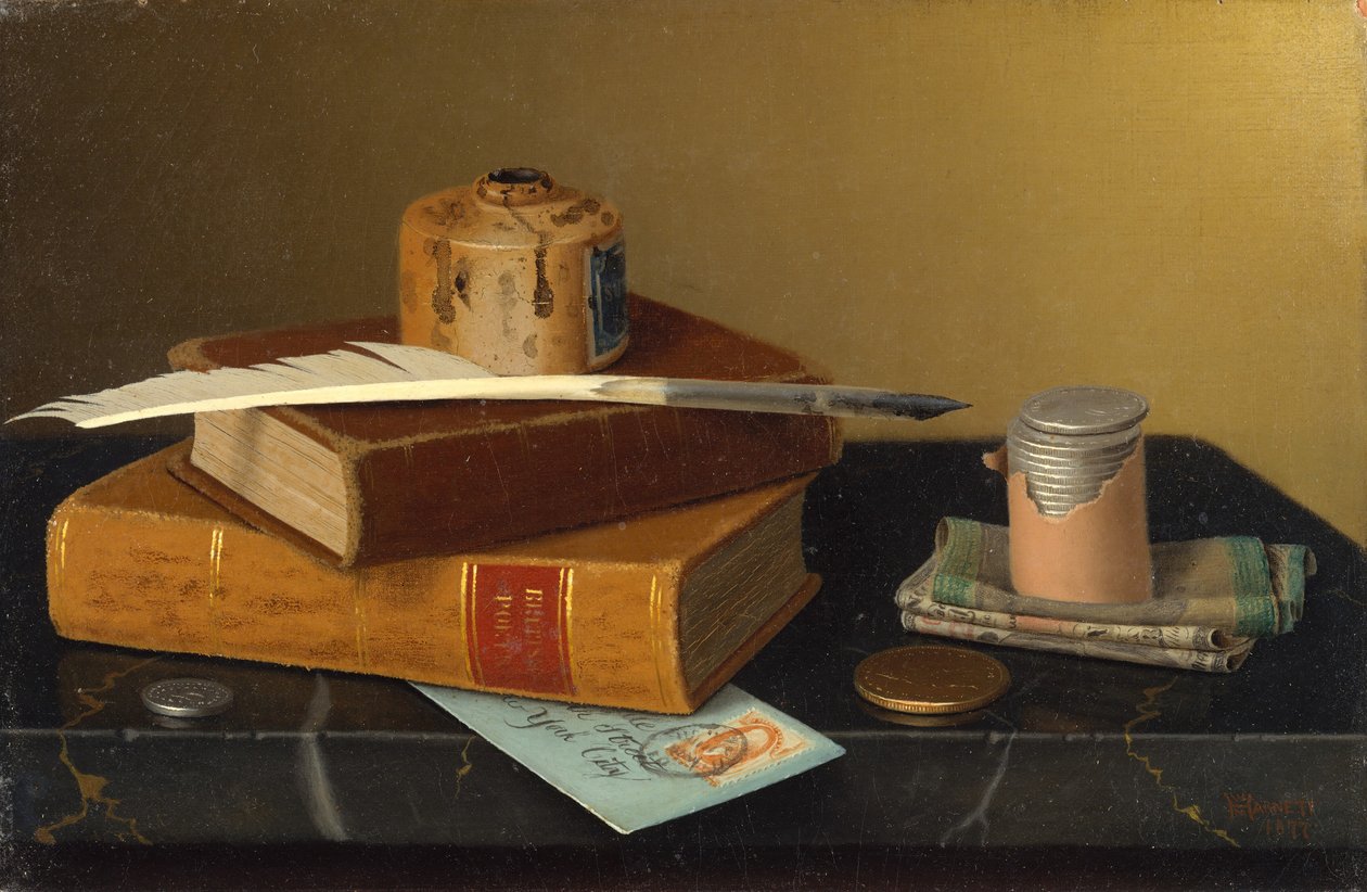Bankers Table, 1877. av William Michael Harnett