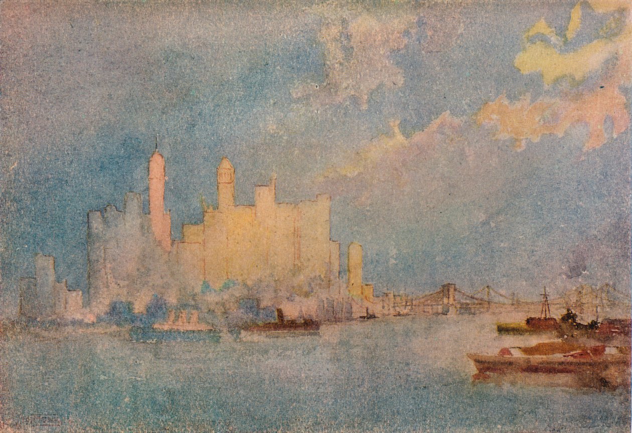 New York From The Sound, c1913 av William Monk