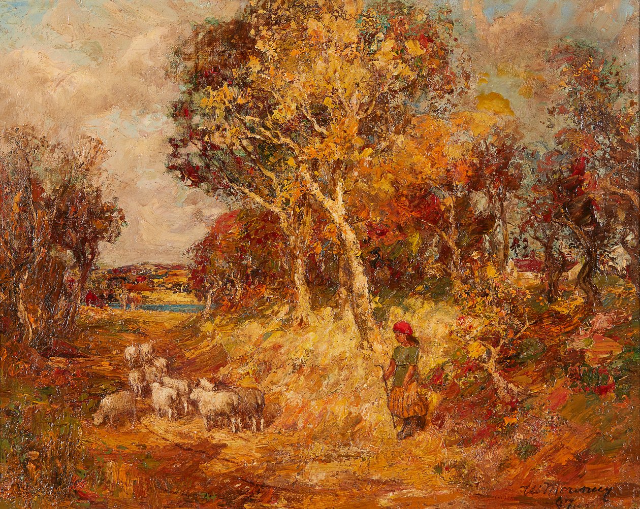 Golden Autumn (olje på lerret) av William Mouncey