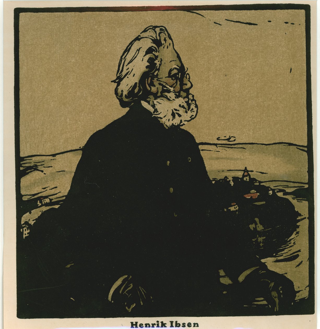 Henrik Ibsen (chromolitho) av William Nicholson