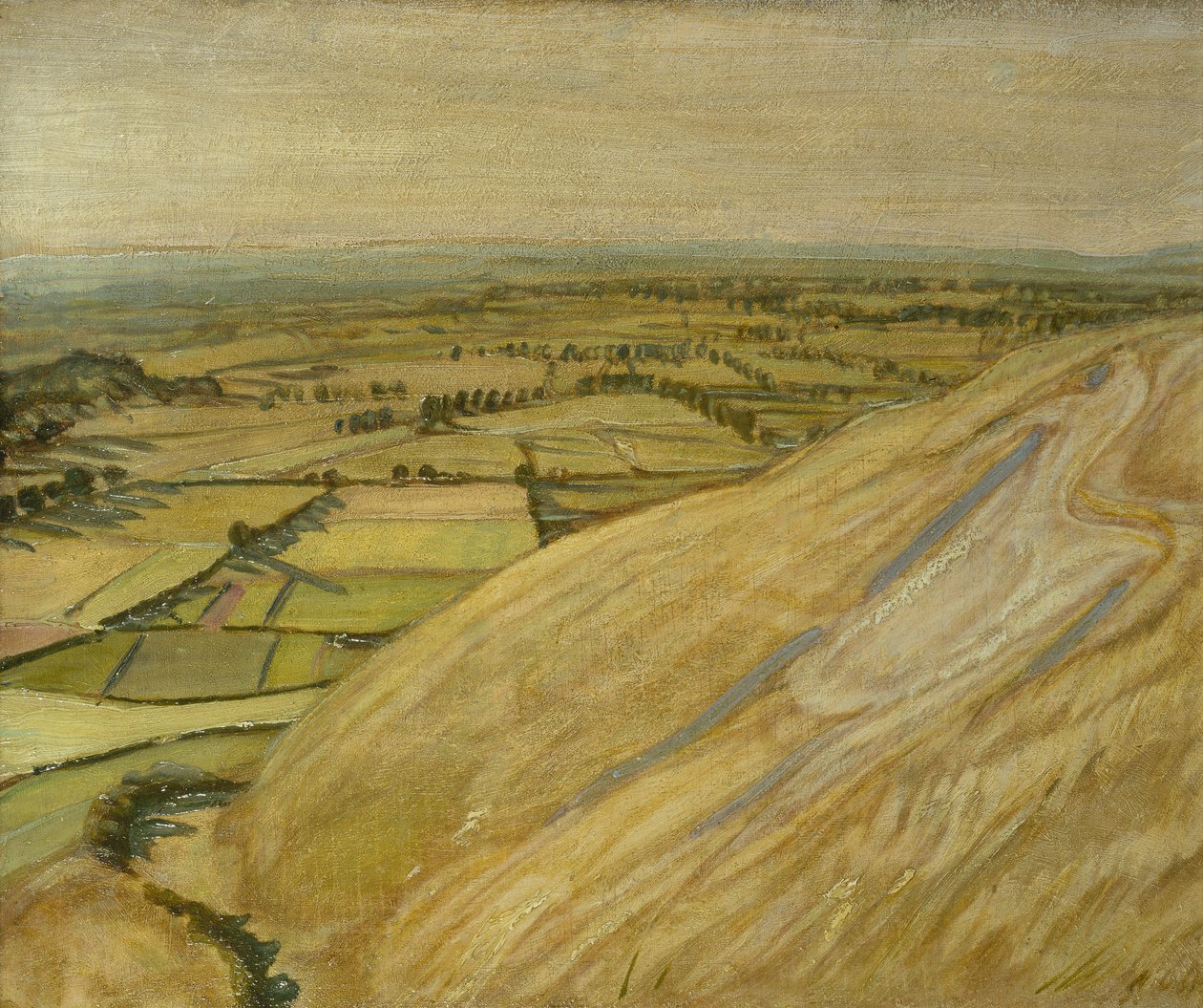 Den hvite hesten (olje på panel) av William Nicholson