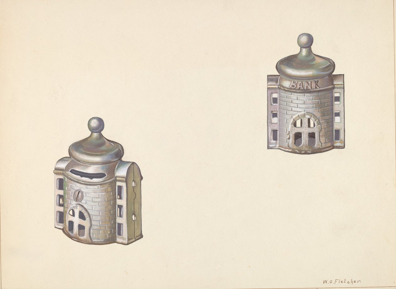 Bysantinsk Dome Coin Bank, ca. 1938. av William O. Fletcher