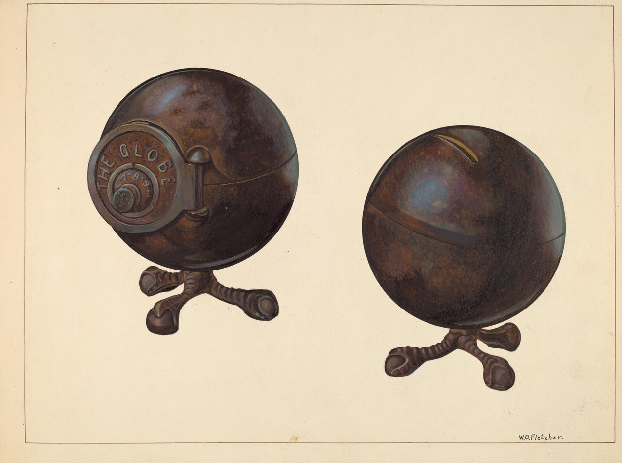 The Globe Coin Bank, ca. 1938. av William O. Fletcher