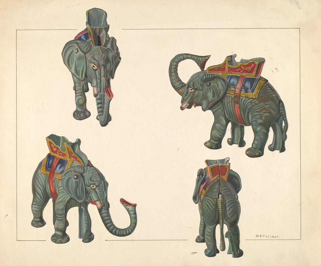 Lekebank: Elephant, ca. 1938. av William O. Fletcher