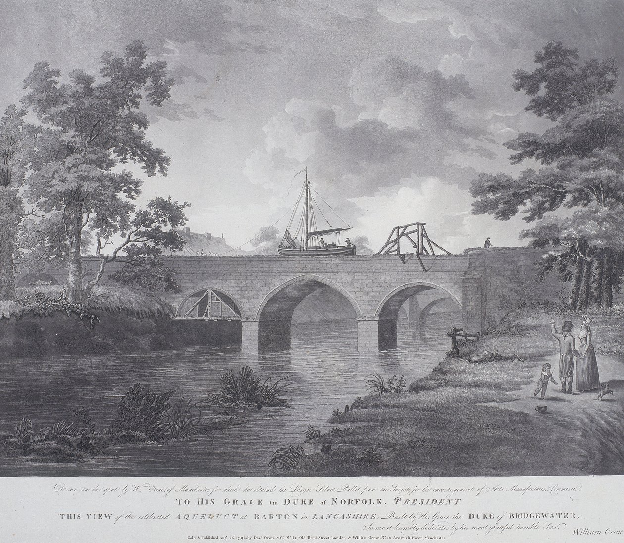 Akvedukten ved Barton, nær Manchester, 1793 av William Orme