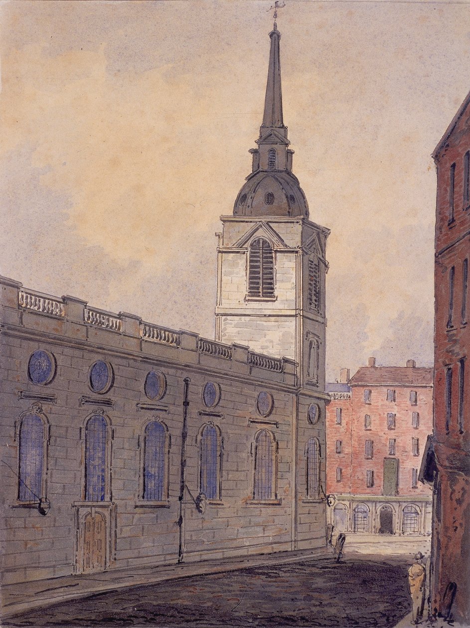 St Benet Gracechurch, London, c1810 av William Pearson