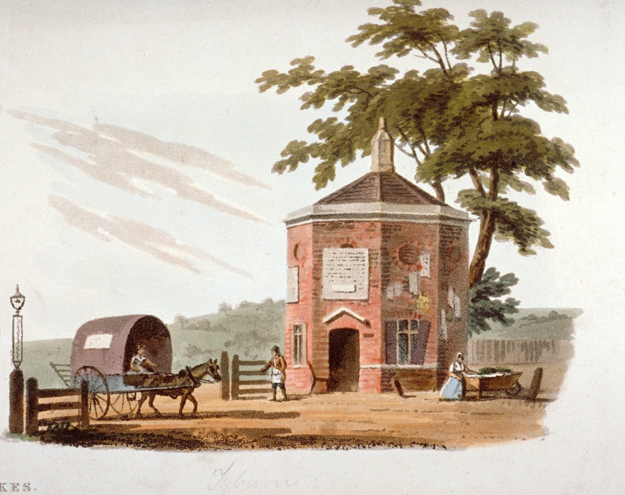 Tyburn turnpike, London, 1812 av William Pickett
