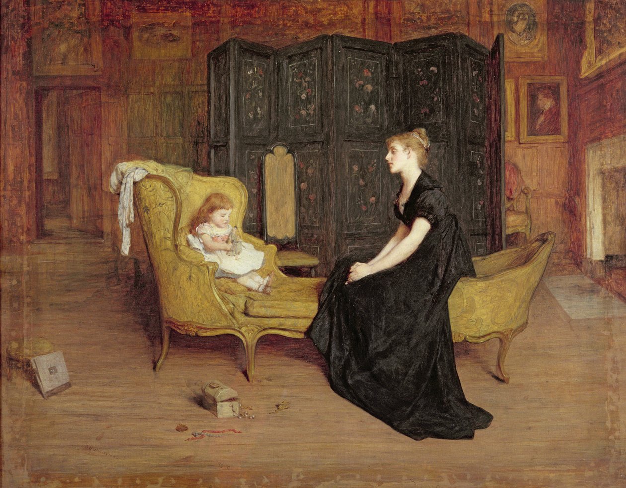 Hennes idol, ca. 1868-70 (olje på lerret) av William Quiller Orchardson