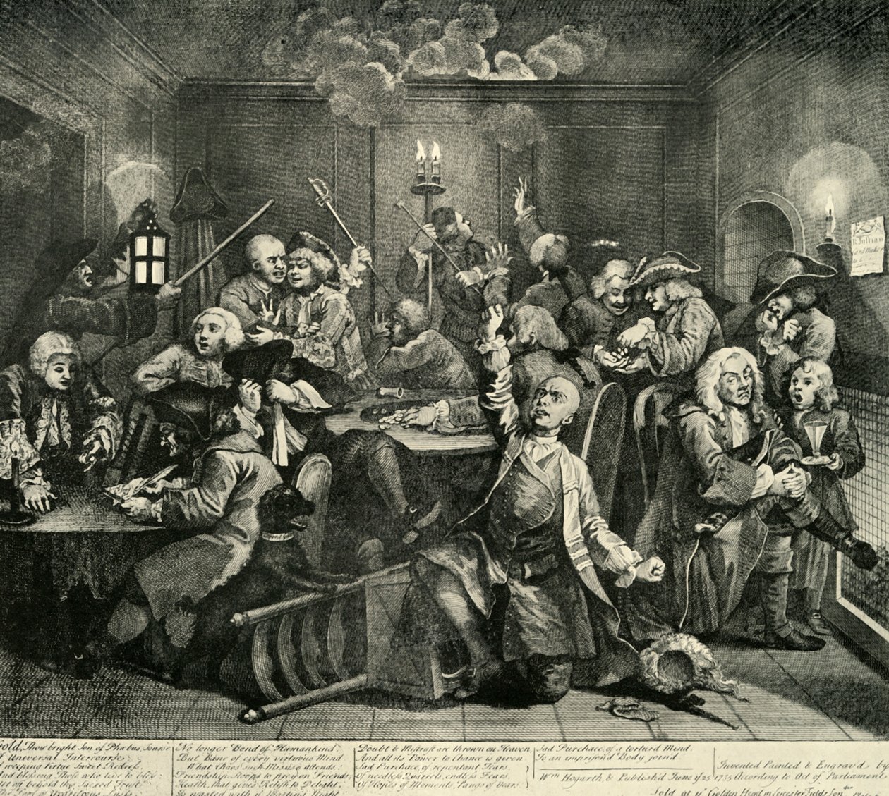 Gambling på Whites Club, 1734, 1925. av William Radclyffe