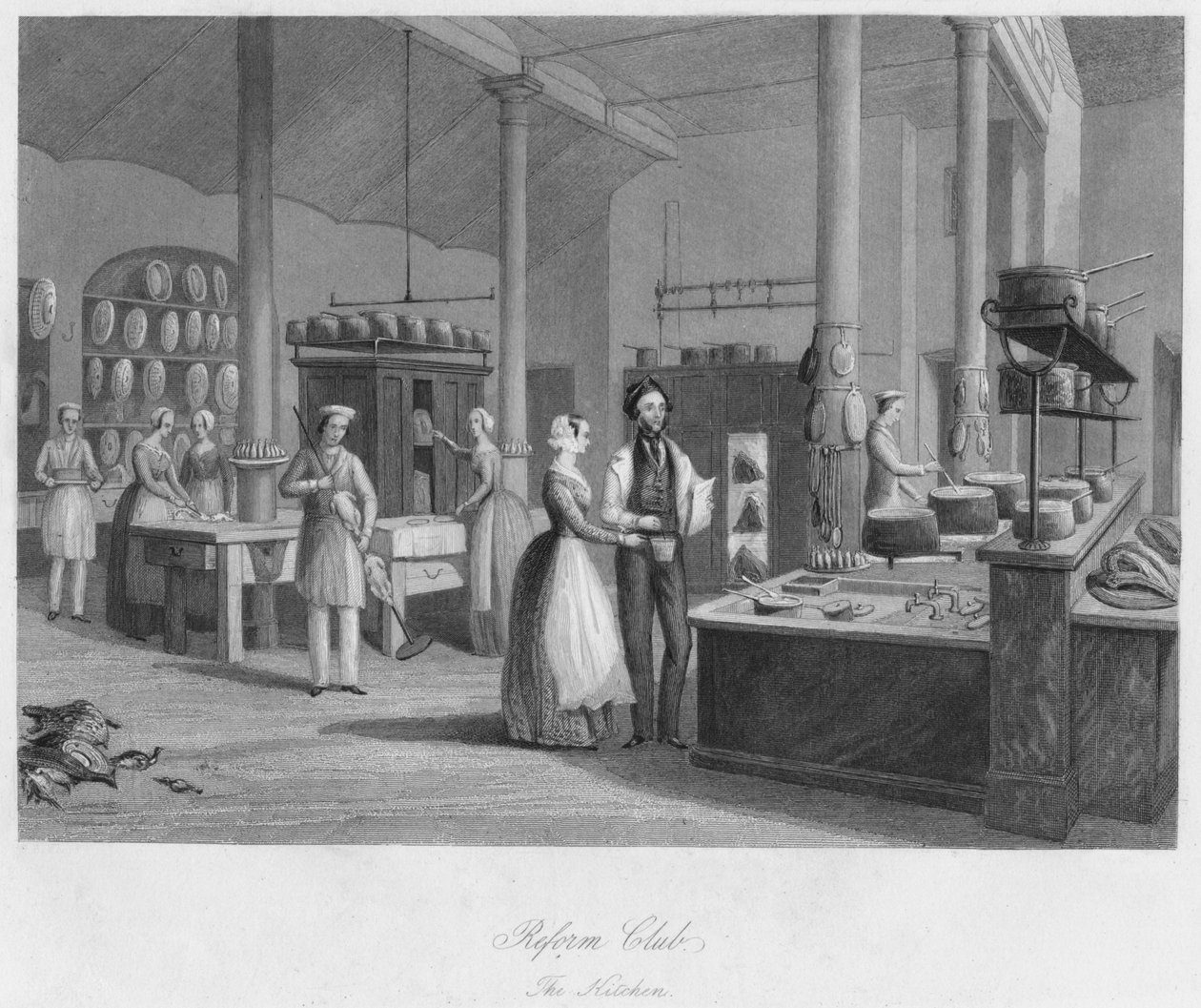 Reformklubb. Kjøkkenet, c1841 av William Radclyffe