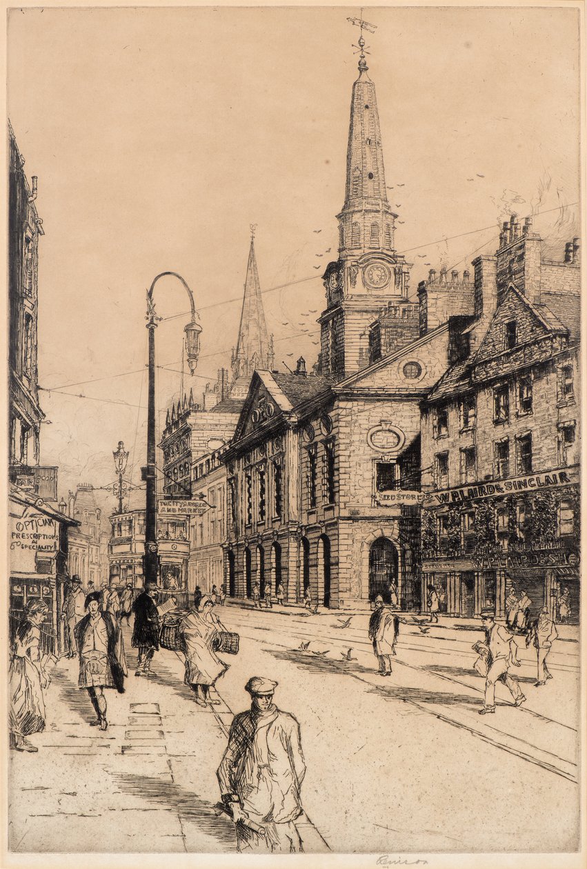 Old Town House, Dundee, ca. 1930 (radering) av William Renison