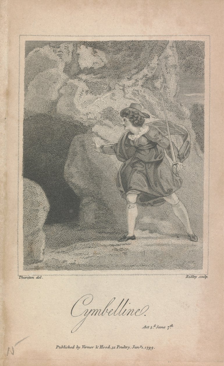 Cymbelline, akt II, Sc. 7 av William Ridley