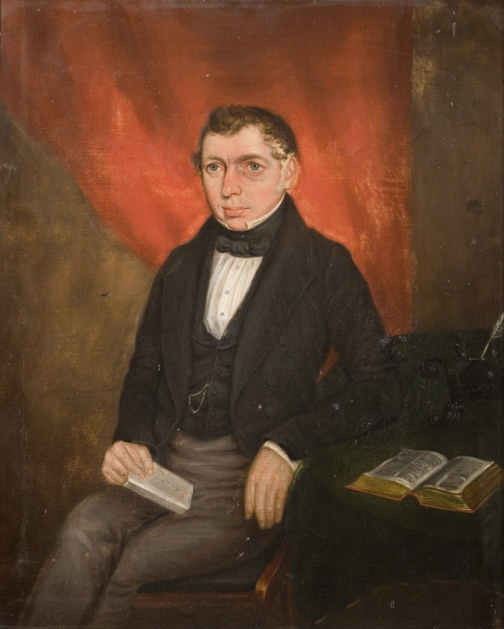 Portrett av en sittende mann av William Robert Hill