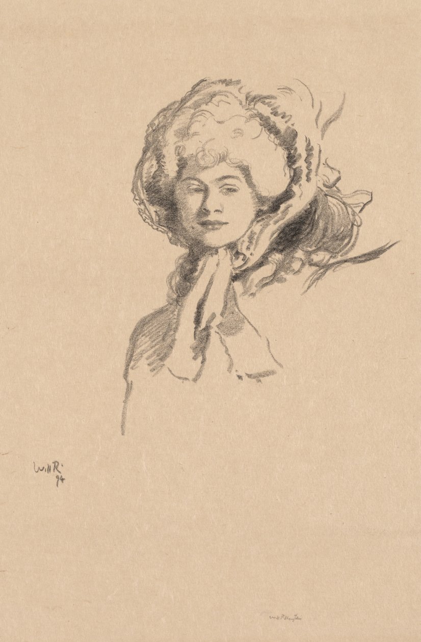 The Millamant eller Bonnet and Powder av William Rothenstein