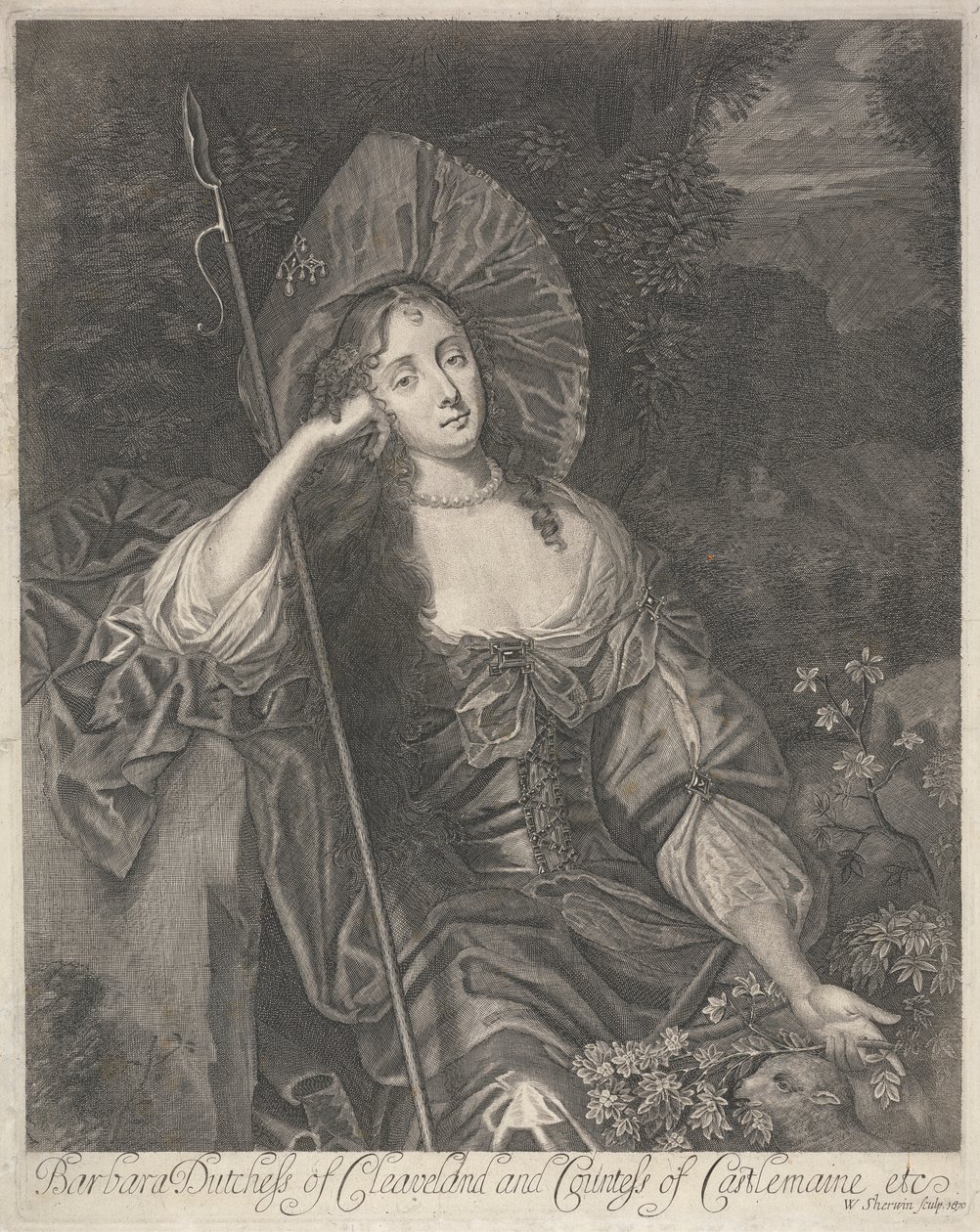 Barbara hertuginne av Cleaveland som gjeterinne av William Sherwin
