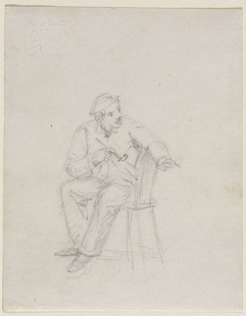 Mann som røyker en pipe av William Sidney Mount