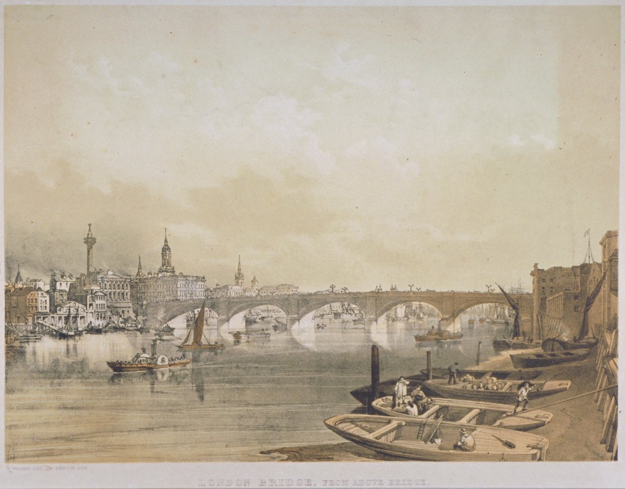 London Bridge, 1852 av William Simpson