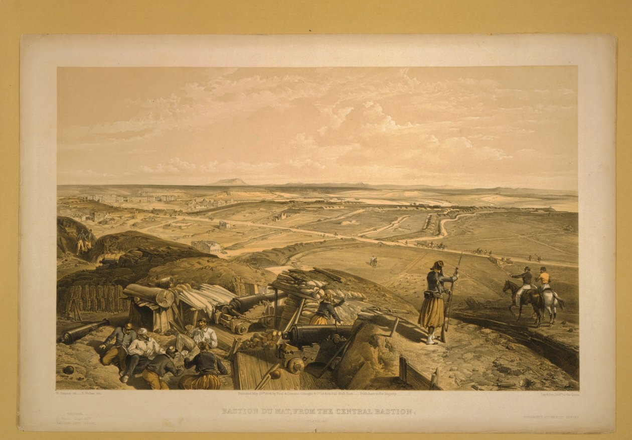 Bastion du Mat, Sevastopol, 1855 av William Crimea Simpson