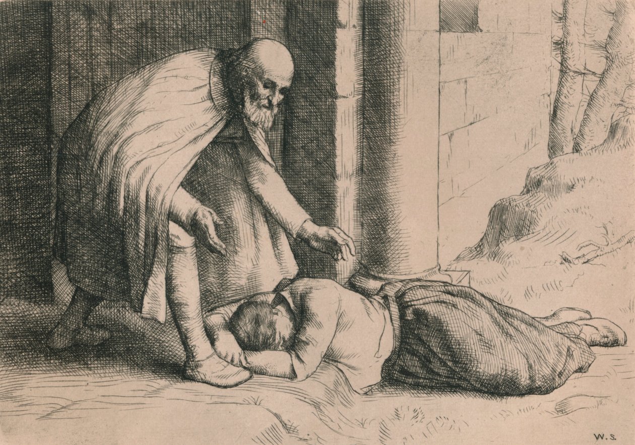Mercy Swoons Before the Gate, c1916 av William Strang