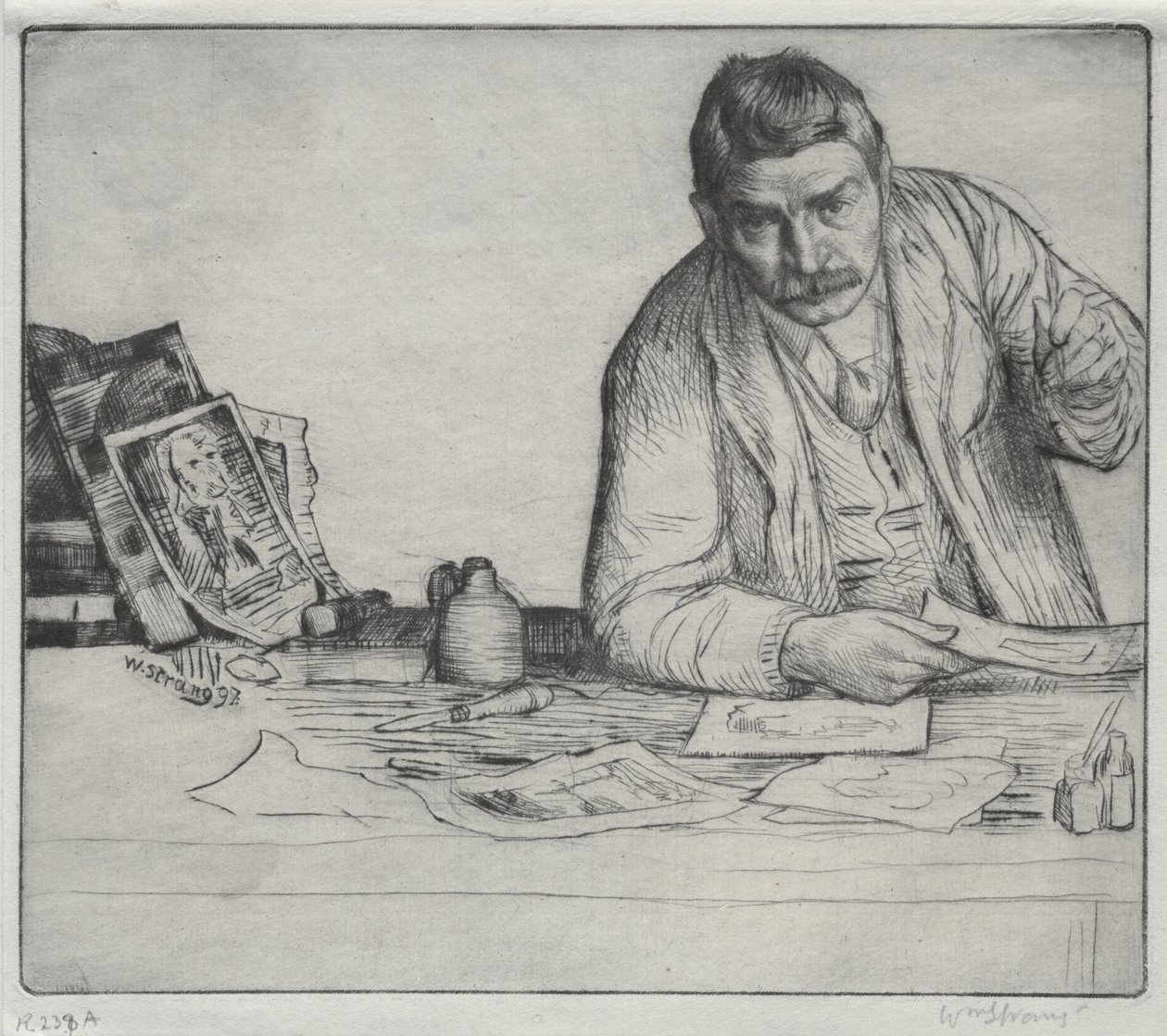 Selvportrett - "The Etcher" av William Strang