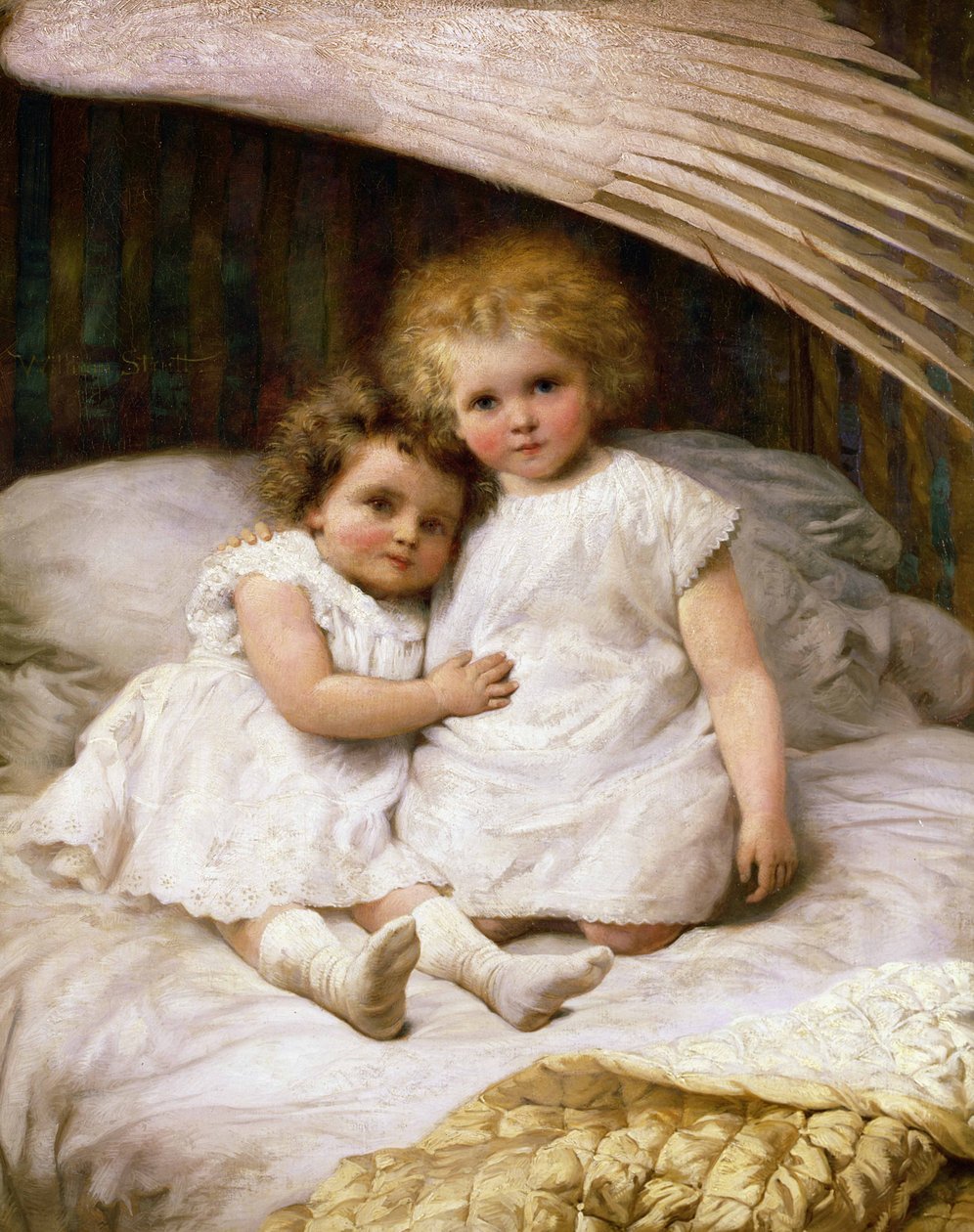 Under en Angels Wing av William Strutt