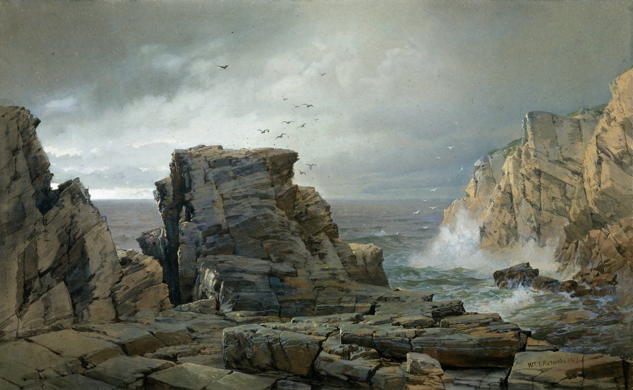 En steinete kyst, 1877. av William Trost Richards