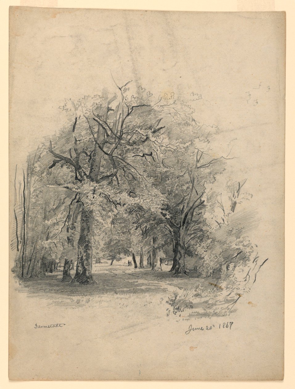 Landskap, Darmstadt, Tyskland av William Trost Richards