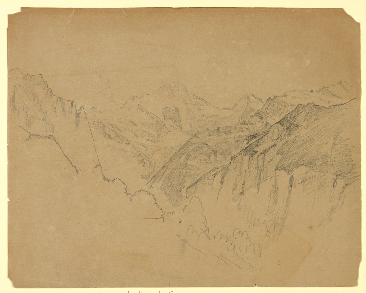 Studie av landskap, Lauterbrunnen, Sveits av William Trost Richards