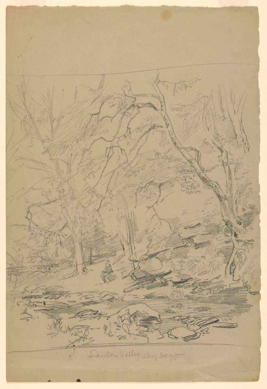 Studie av landskap, Lawton Valley, RI av William Trost Richards
