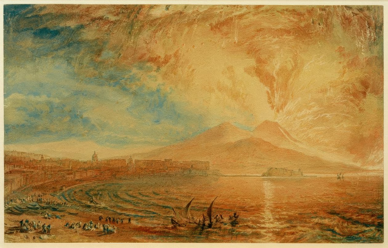 Napolibukta (Vesuvius Angry) av Joseph Mallord William Turner
