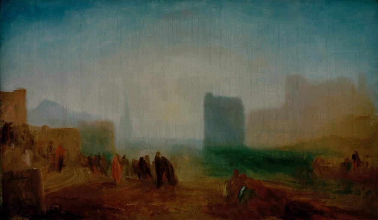 Klassisk havnescene av Joseph Mallord William Turner