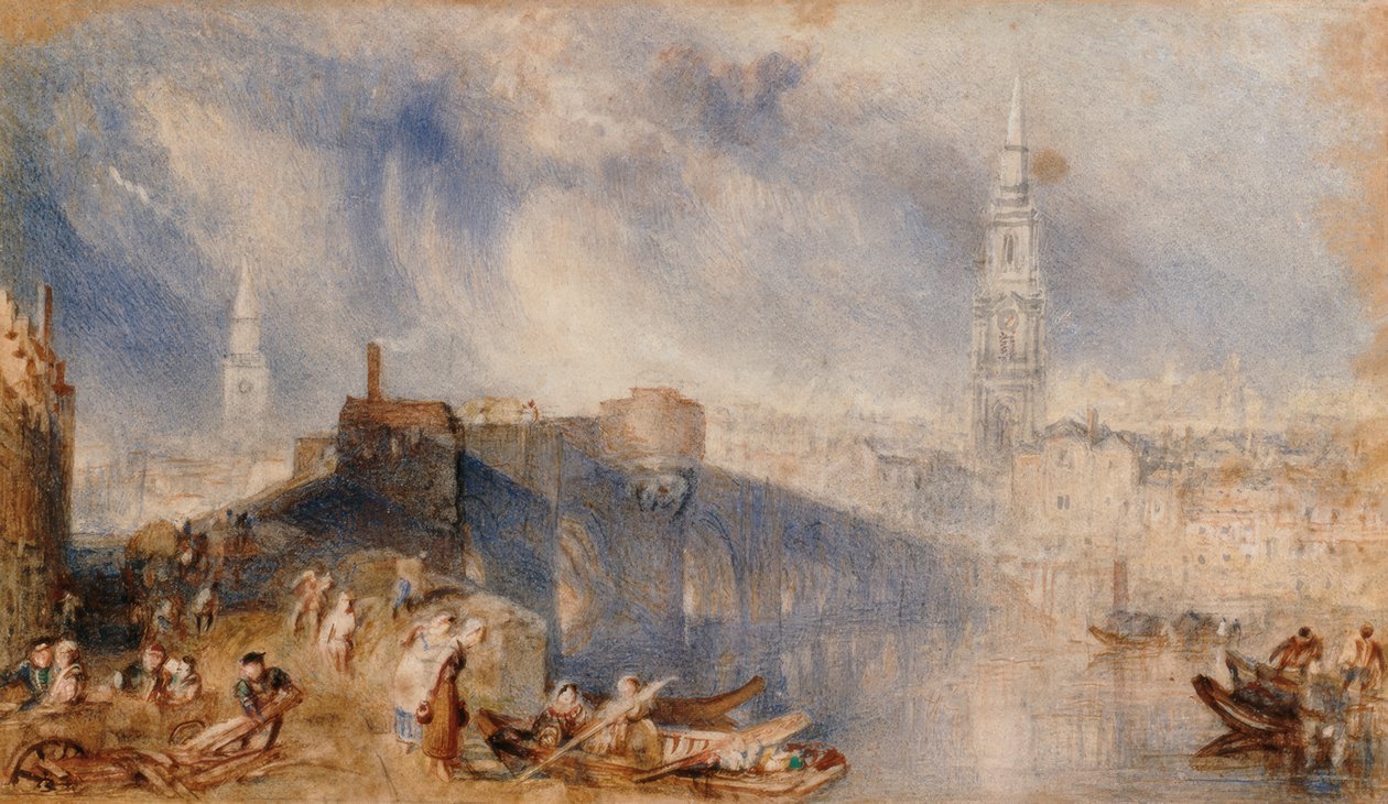 Inverness, fra over elven Ness av Joseph Mallord William Turner