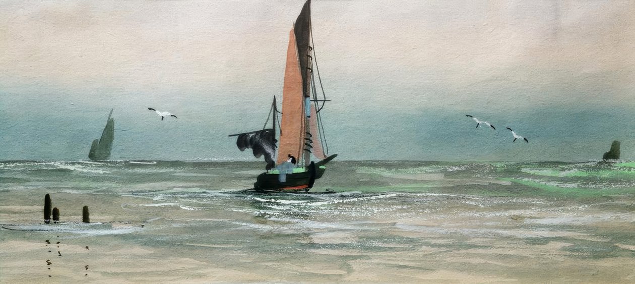Seascape’, Akvarell, 10,6 × 23,8 cm av Joseph Mallord William Turner